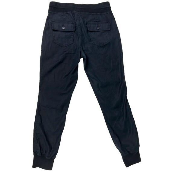 Level 99 Gabrielle Linen & Lyocell Drawstring Pants Cuffed Joggers Black XS EUC - Picture 3 of 9